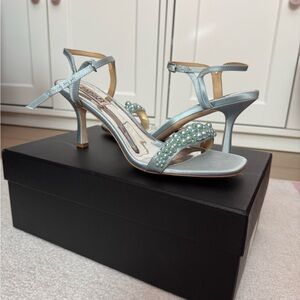 Badgley Mischka Caitlyn Elegant Blue Strappy Heels